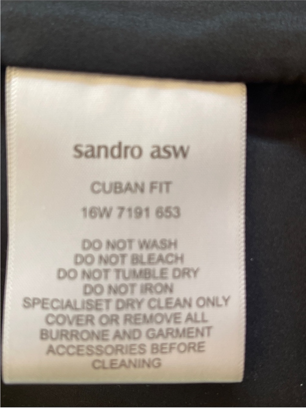 Sandro ASW Cuban Fit Navy Military Embroidered Blazer Jacket US M - Picture 6 of 8